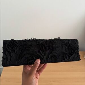 Chic Black Rose Clutch